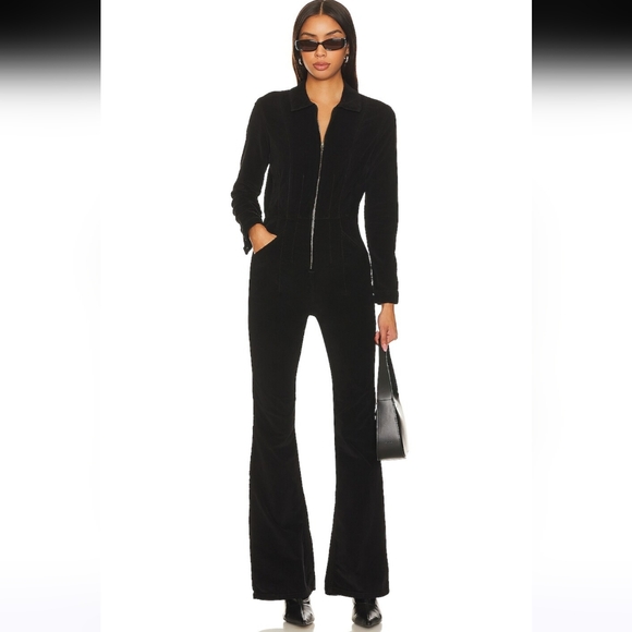 We The Free Pants - We The Free Jayde Cord Flare Jumpsuit in Black